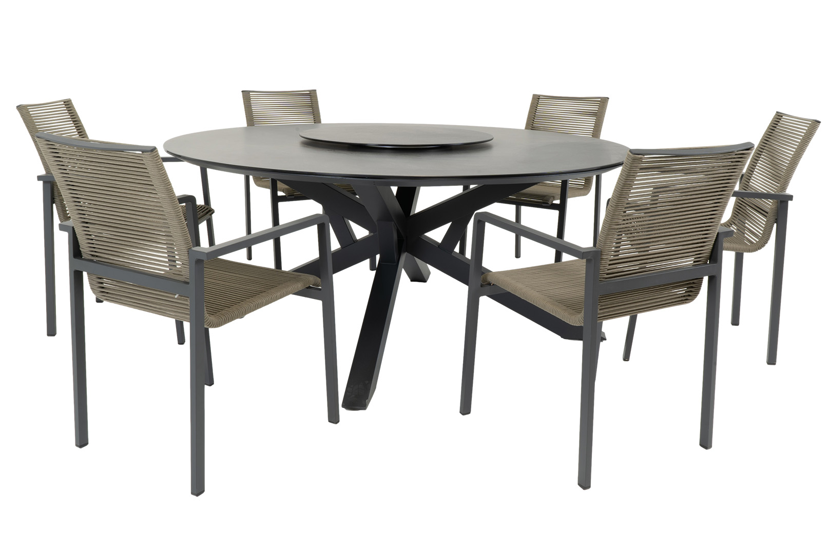 Relax Diningset Grande Alvaro 9-delig Ø175 cm