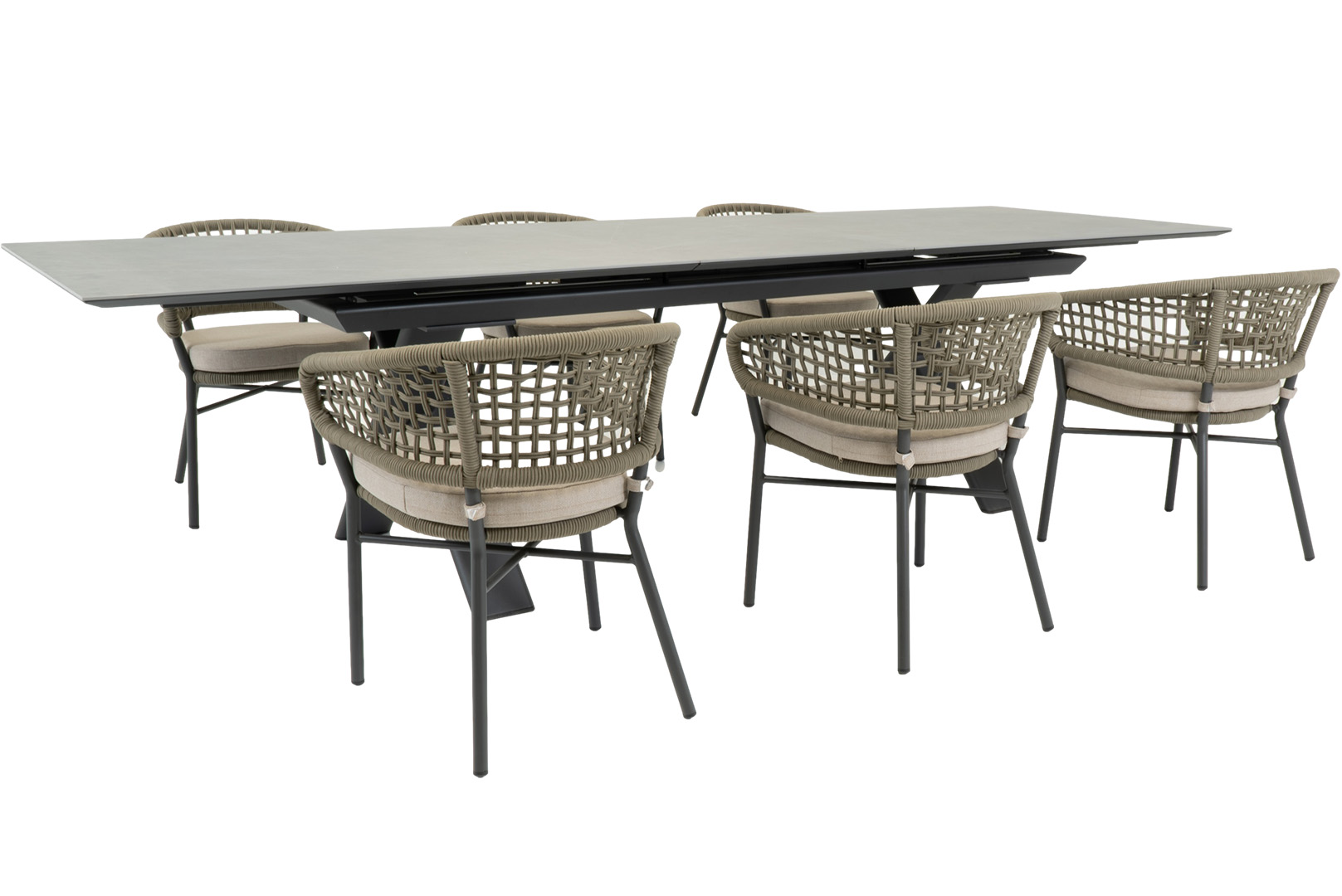 Relax Diningset Avignon Boavista 9-delig 240/300 x 100 cm