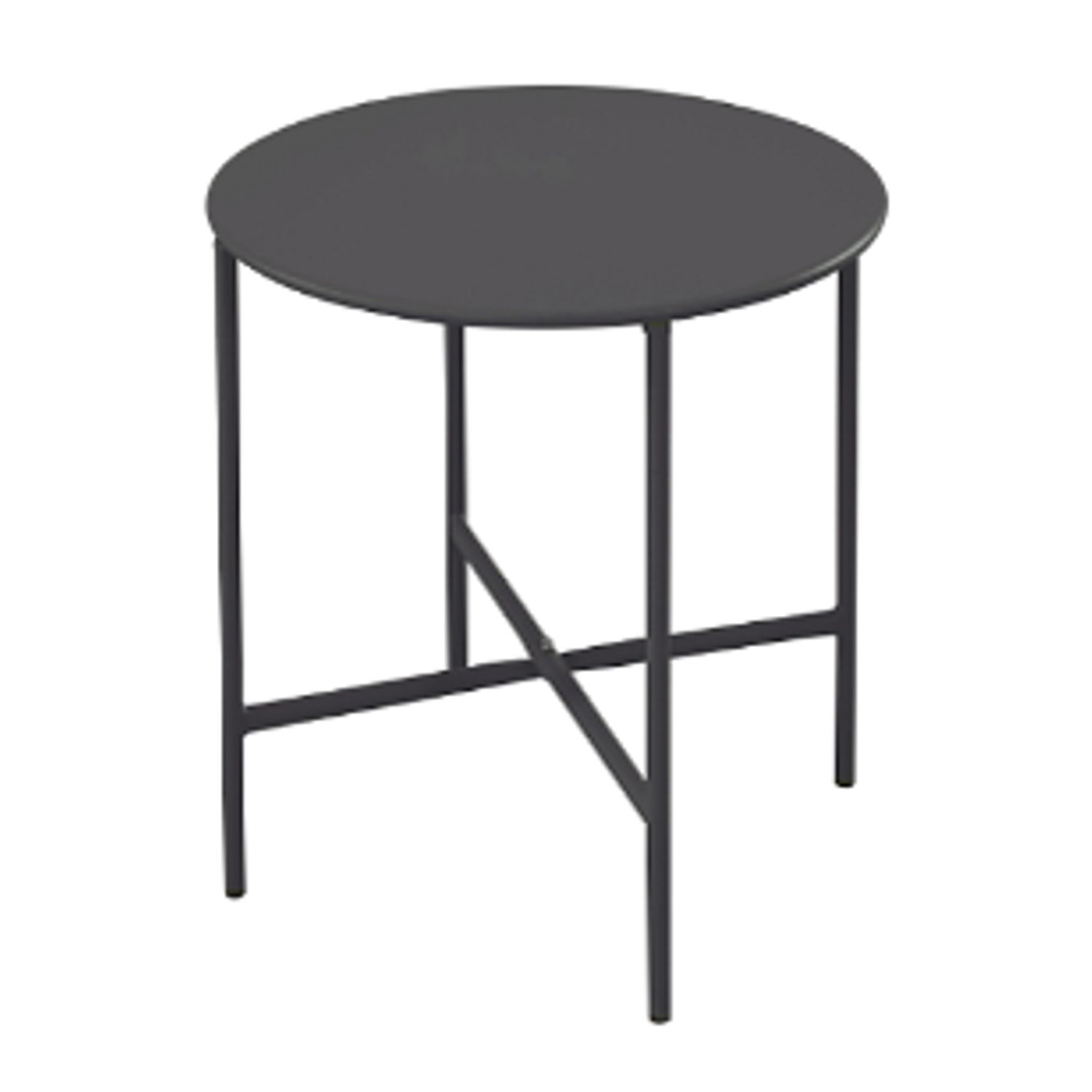 Central Park Bijzettafel Nino Staal Antraciet D50cm