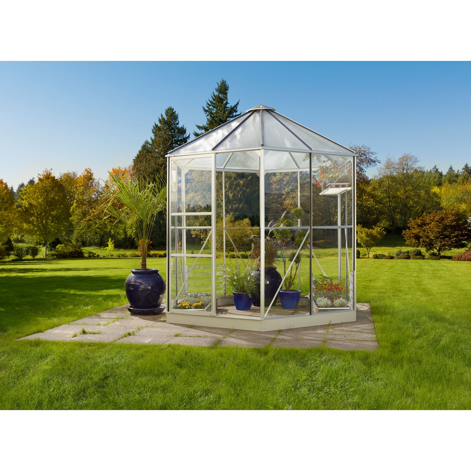 Vitavia Broeikas Hera Maat 4500 Geanodiseerd Aluminium Gehard Veiligheidsglas (esg) + Polycarbonaat (hkp) 6mm