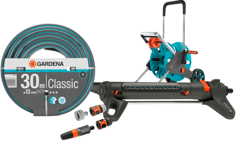 Gardena Classic 30m CleverRoll M Small Sproeierpakket
