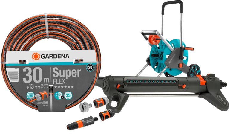Gardena Premium SuperFLEX 30m CleverRoll M Small Sproeierpakket