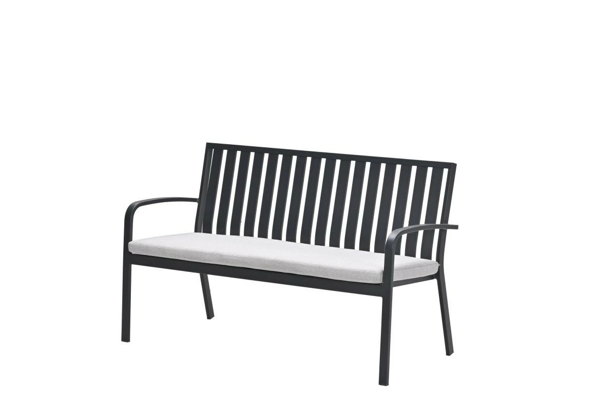 Garden Impressions Bruno parkbank L150 cm zwart/zand