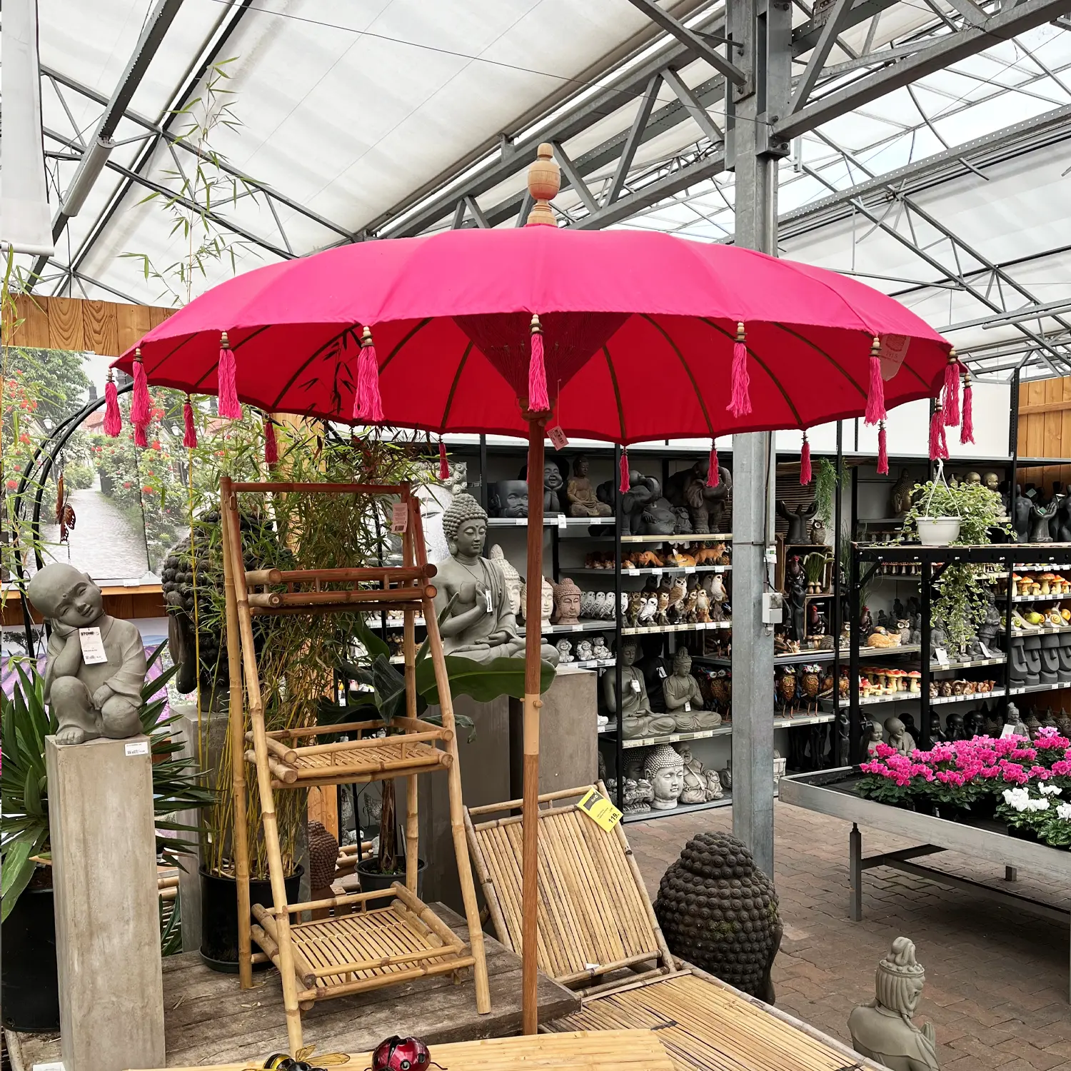 Van der Leeden Parasol Bali Roze Ø185 cm