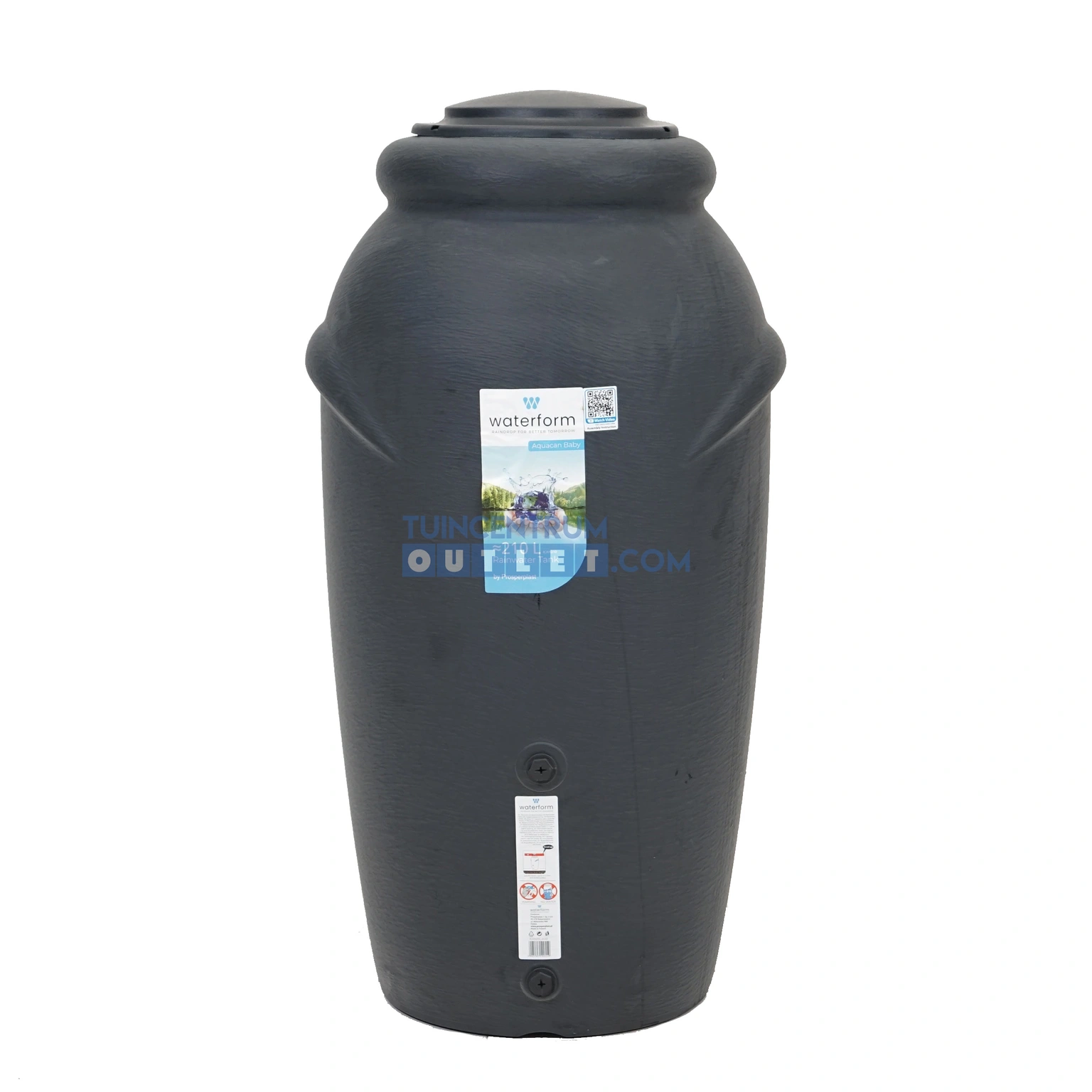 Meuwissen Agro AQUA CAN regenton 210L antraciet