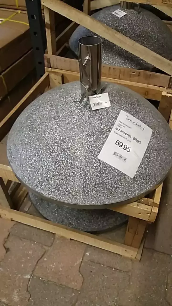 Esschert Design Parasolvoet 35 kg - Grijs/Wit