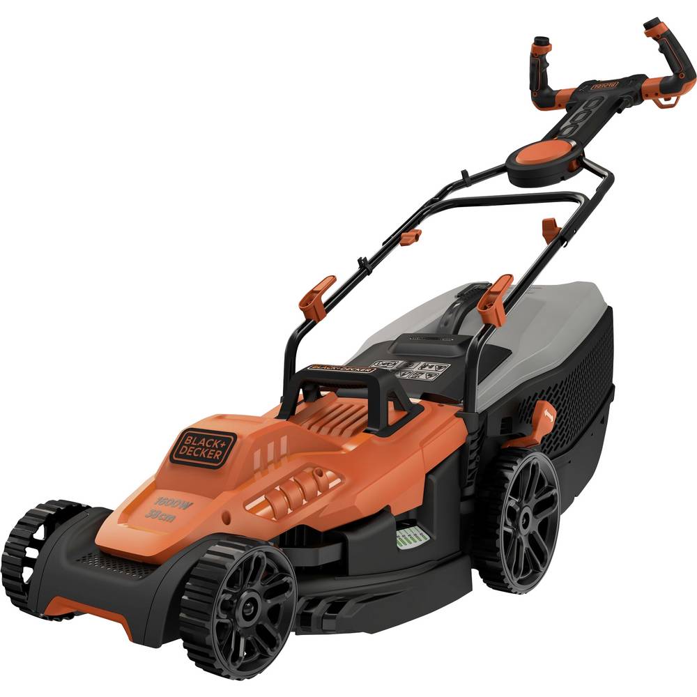 Black & Decker Grasmaaier Elektrisch Instelbare maaihoogte, In hoogte verstelbare greep met klapfunctie 1600 W Snijbreedte max. 38 cm