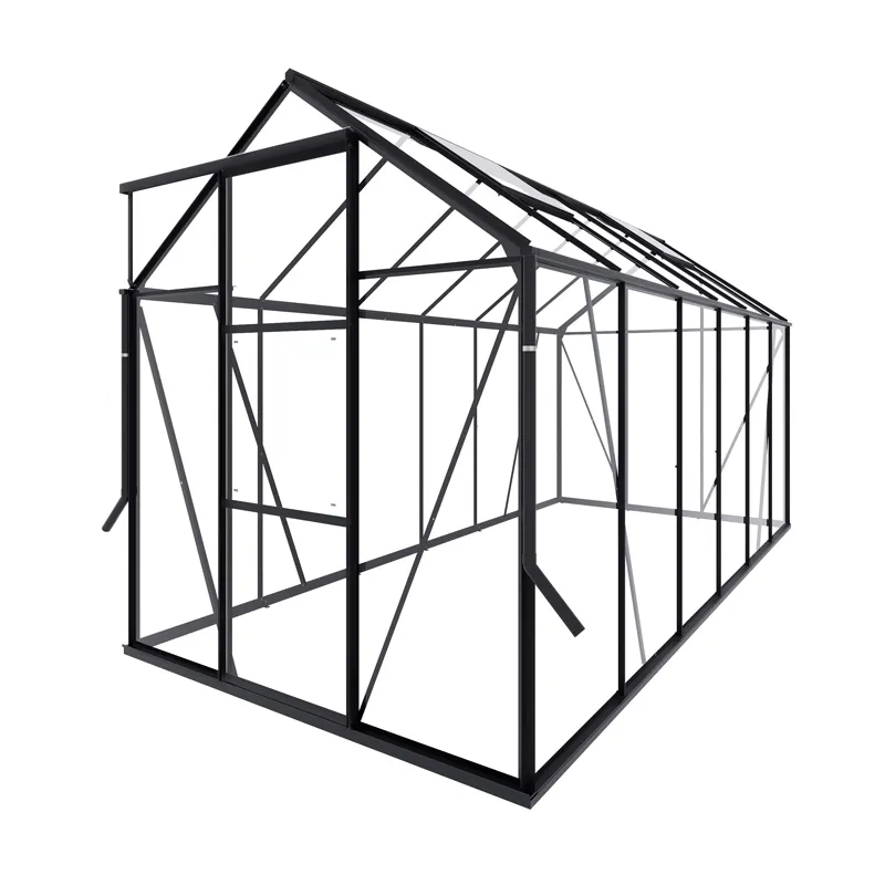 Outdoor Life Products Royal Well | Kate IV Full Options Tuinkas | Veiligheidsglas 3 mm | Zwart