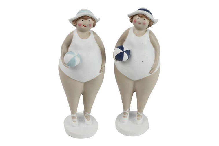 Decostar Dame Gerlinde kunststof 5.2x5.2x15 cm veelkleurig a2 1 stuk - 