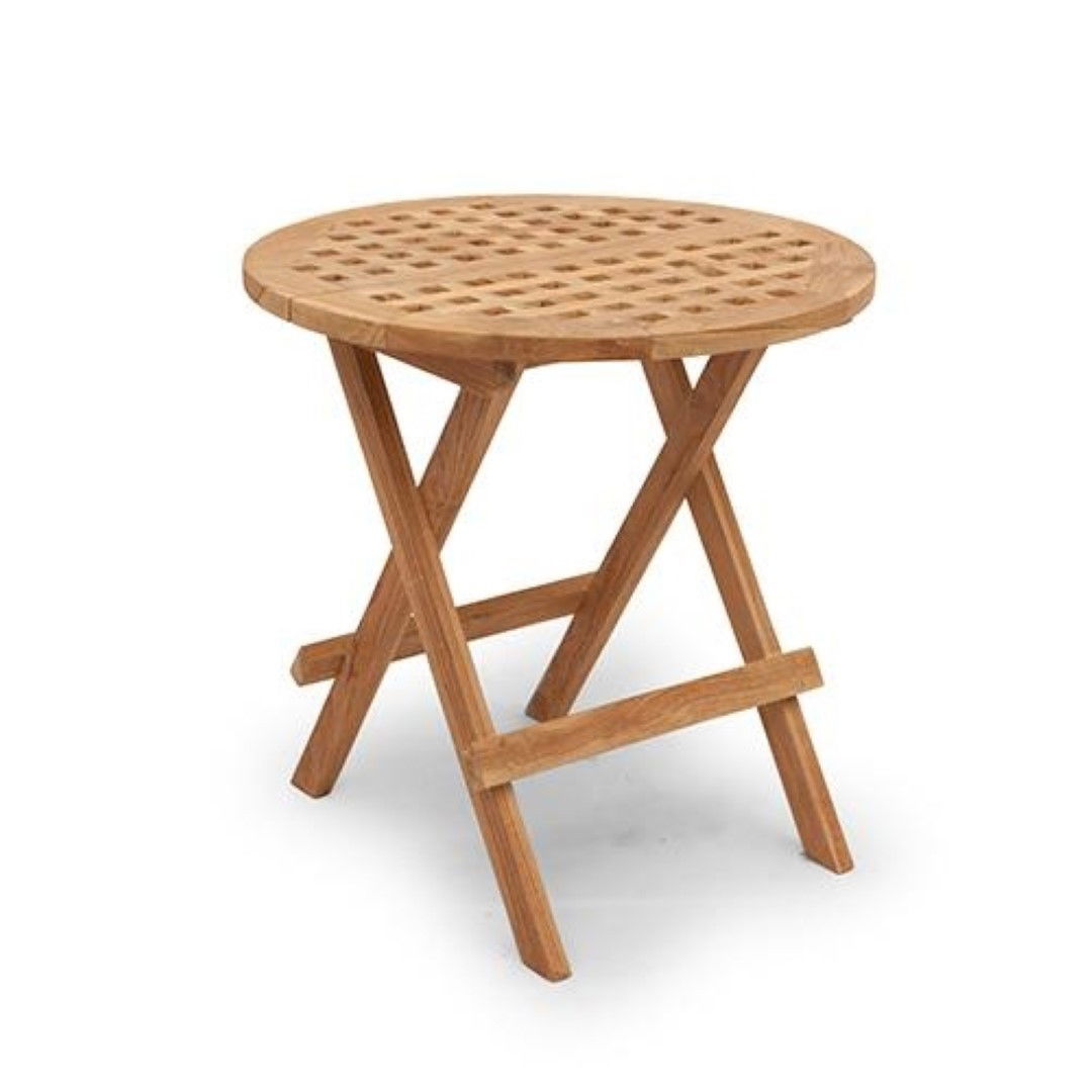 Buitengewoon de boet Teak inklaptafel Cross Mini Teak - 