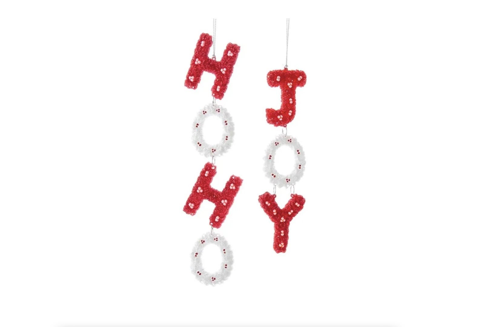 Kurt s adler Ornament plastic woorden rood wit l24cm - 