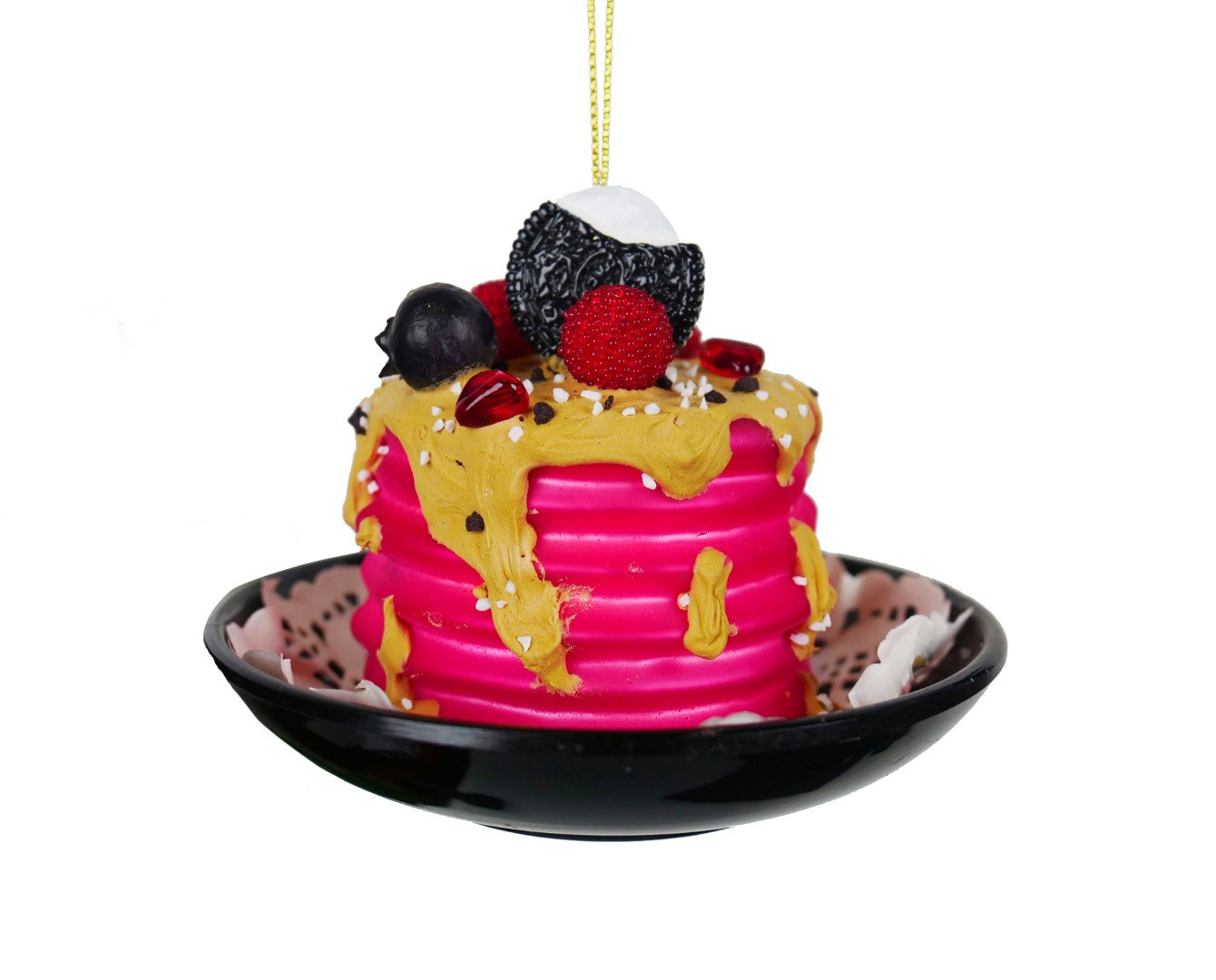 Kurt s adler Ornament glas taart met oreo l13cm - 