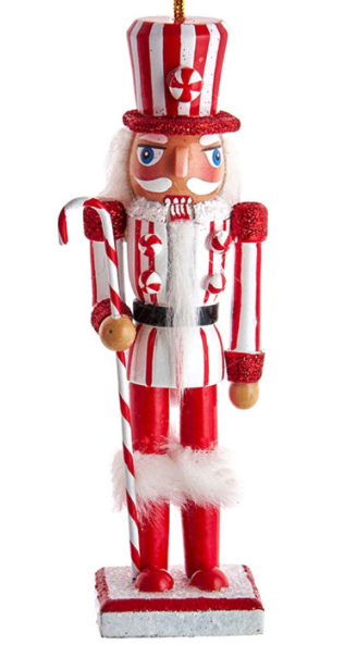 Kurt s adler Ornament hout notenkraker rood wit l15cm - 