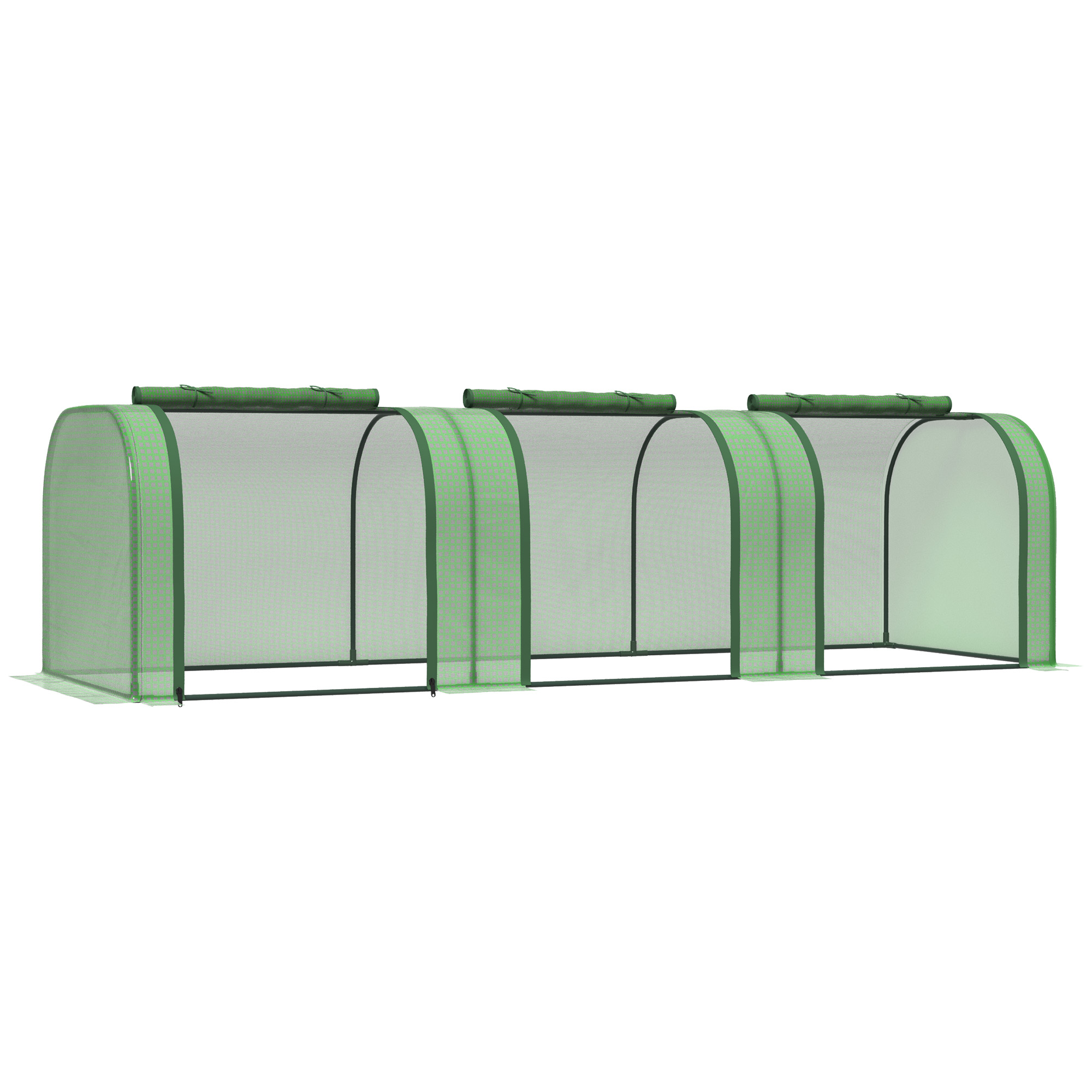 Outsunny foliekas, duurzame broeikas voor optimale groei, koude kozijn, UV-bestendig, eenvoudig te monteren, 143 x 143 x 195 cm, groen | Aosom.nl