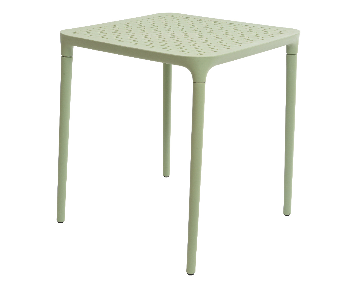 Merkloos Tafel Porto kunststof 65x65cm groen