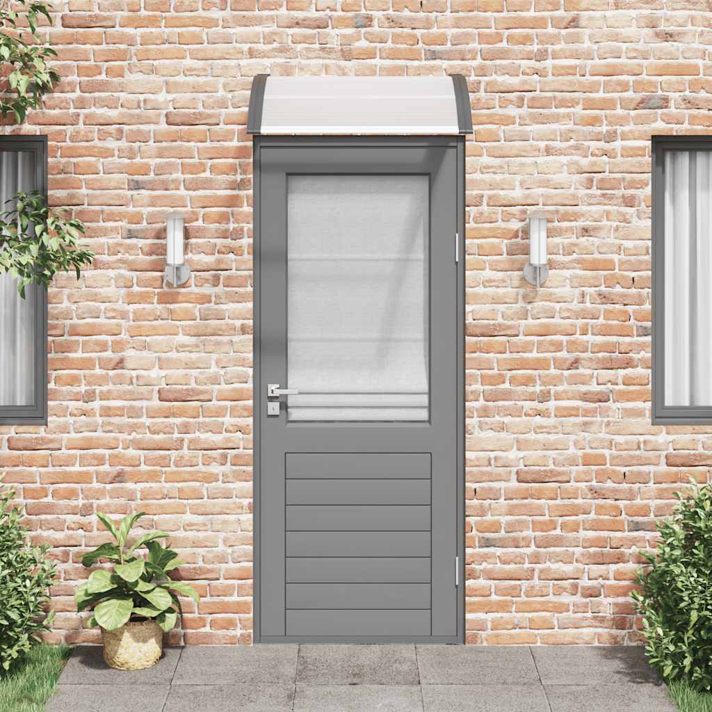 vidaXL Deurluifel 80x75 cm polycarbonaat zwart en transparant