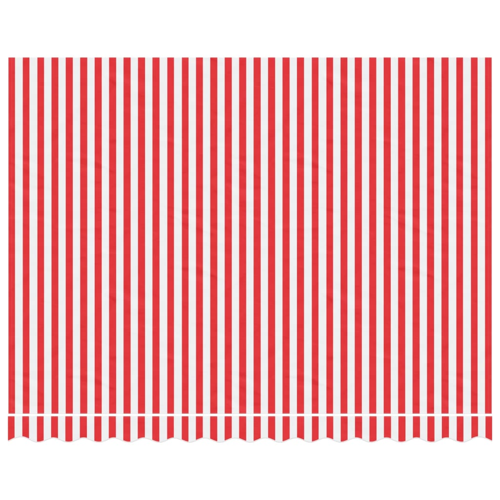 vidaXL Vervangingsdoek voor luifel gestreept 3,5x2,5 m rood en wit