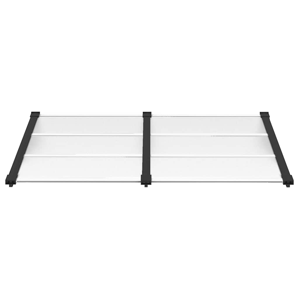 vidaXL Deurluifel 152,5x90 cm polycarbonaat zwart en transparant