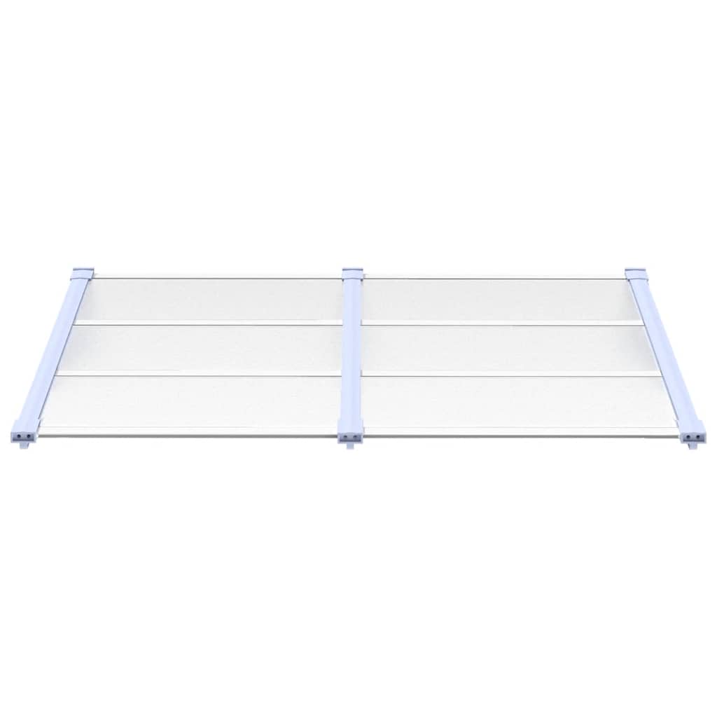 vidaXL Deurluifel 152,5x90 cm polycarbonaat grijs en transparant