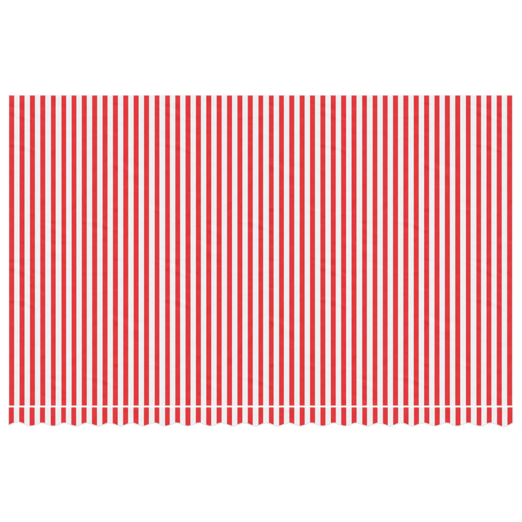 vidaXL Vervangingsdoek voor luifel gestreept 5x3 m rood en wit