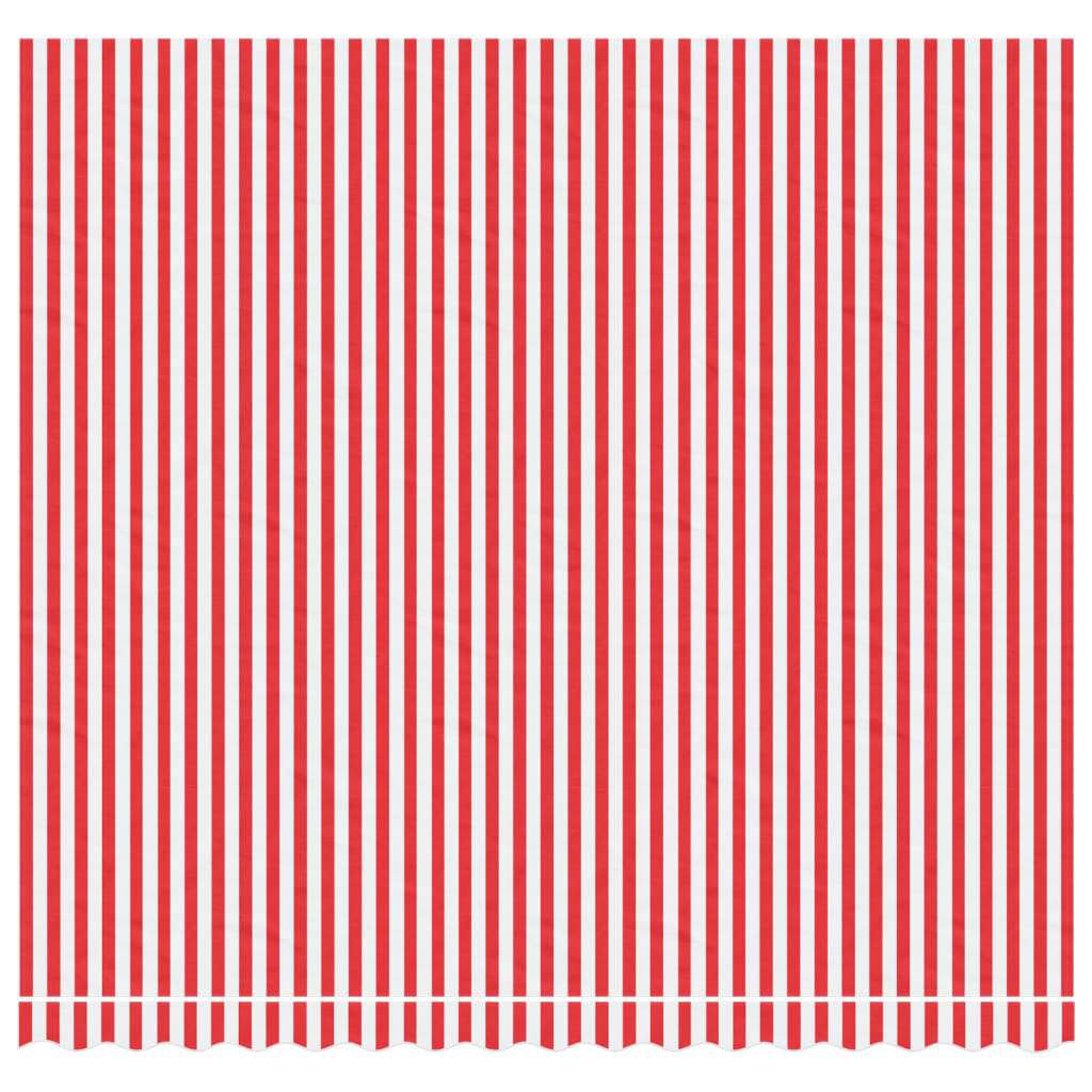 vidaXL Vervangingsdoek voor luifel gestreept 4x3,5 m rood en wit