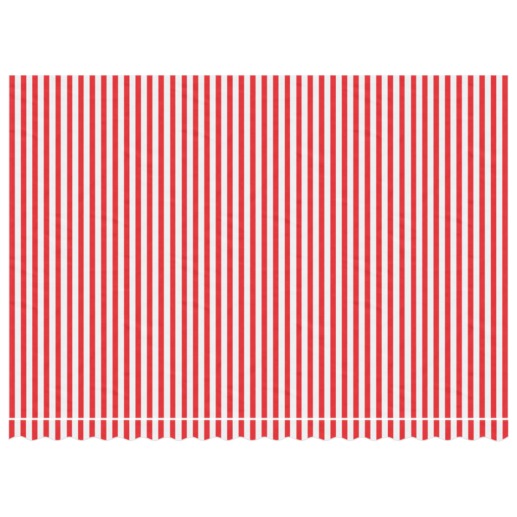 vidaXL Vervangingsdoek voor luifel gestreept 4,5x3 m rood en wit