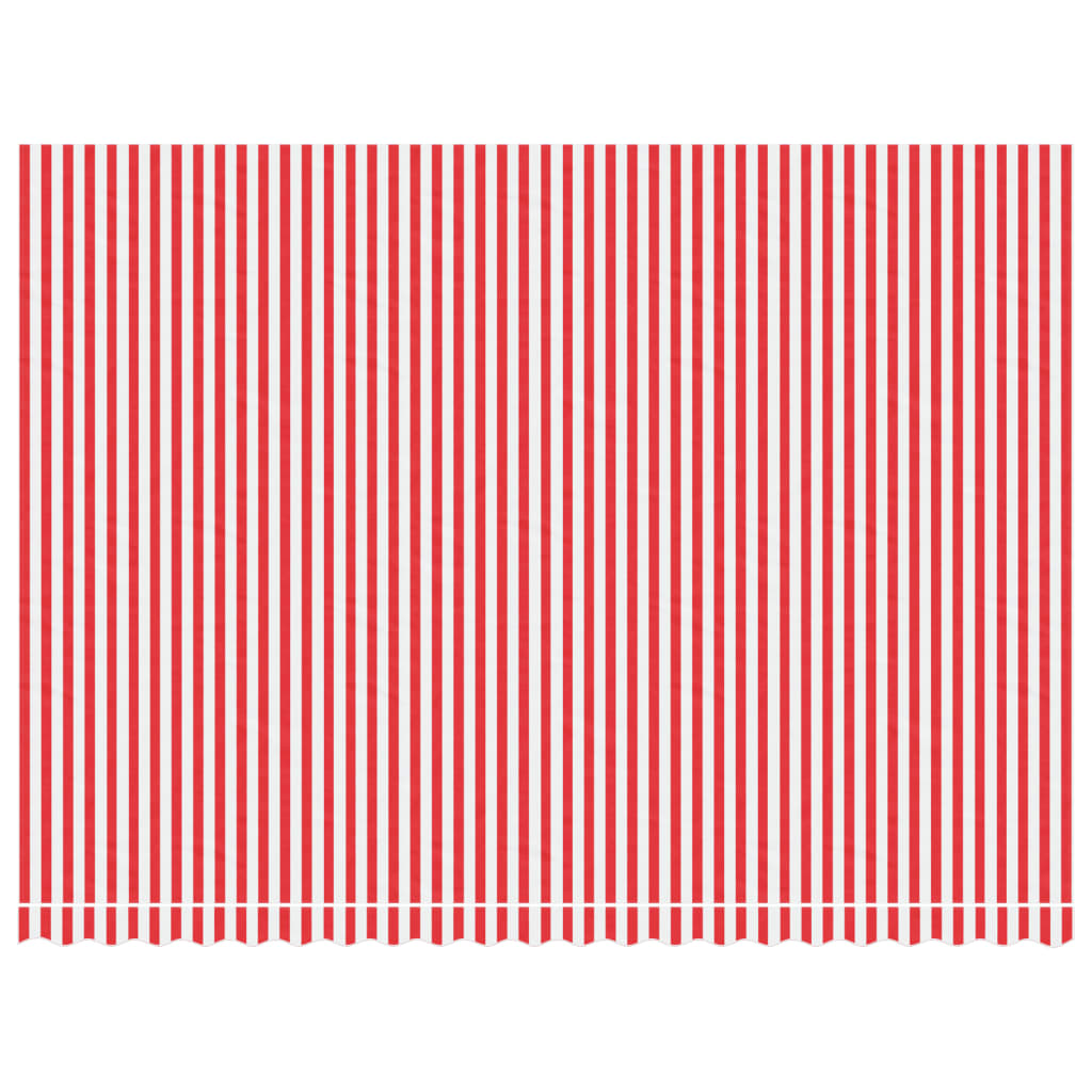 vidaXL Vervangingsdoek voor luifel gestreept 5x3,5 m rood en wit