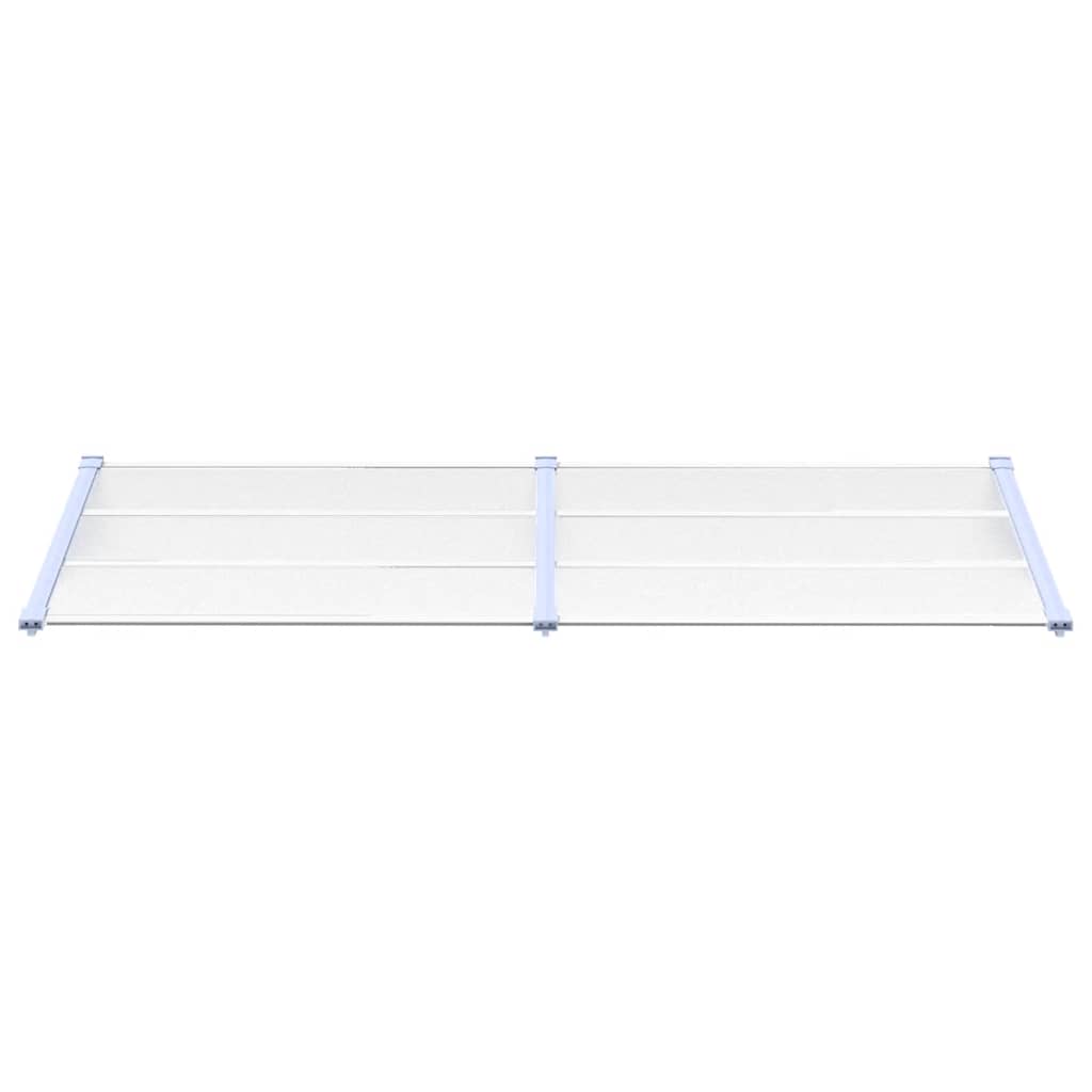 vidaXL Deurluifel 239x90 cm polycarbonaat grijs en transparant