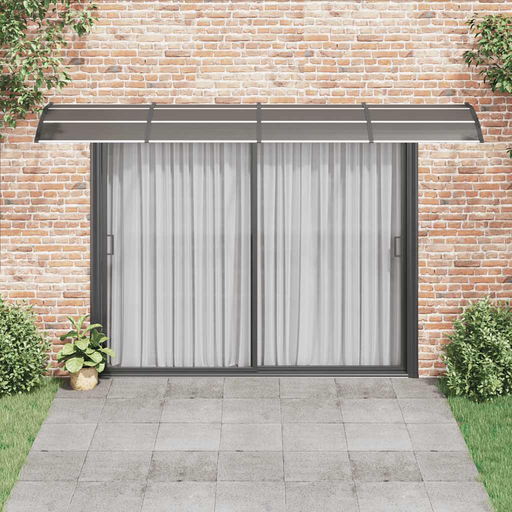 vidaXL Deurluifel 400x75 cm polycarbonaat zwart
