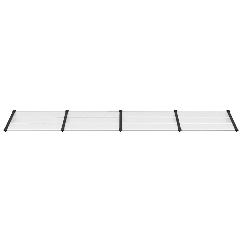 vidaXL Deurluifel 396x90 cm polycarbonaat zwart en transparant