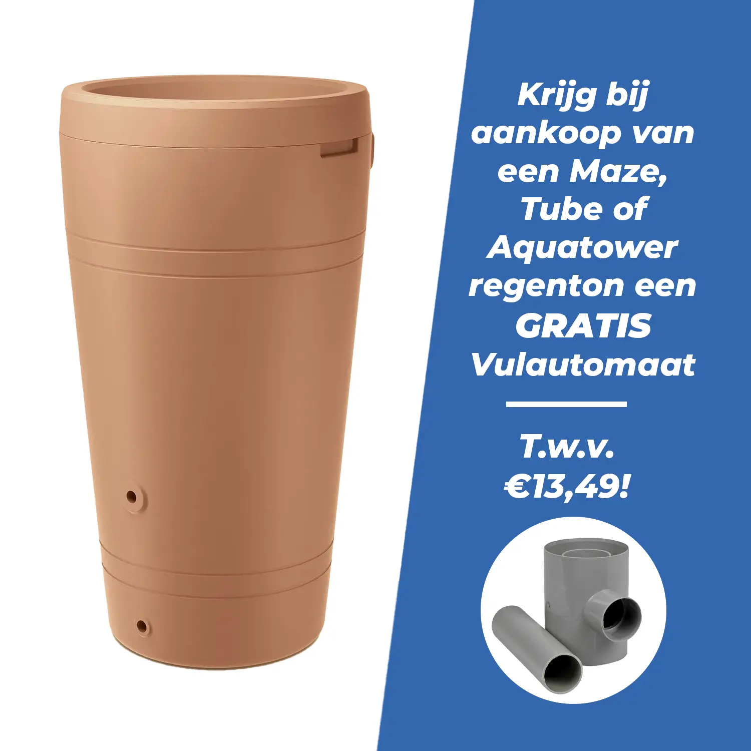 Martens Tube regenton 2in1 230l terracotta