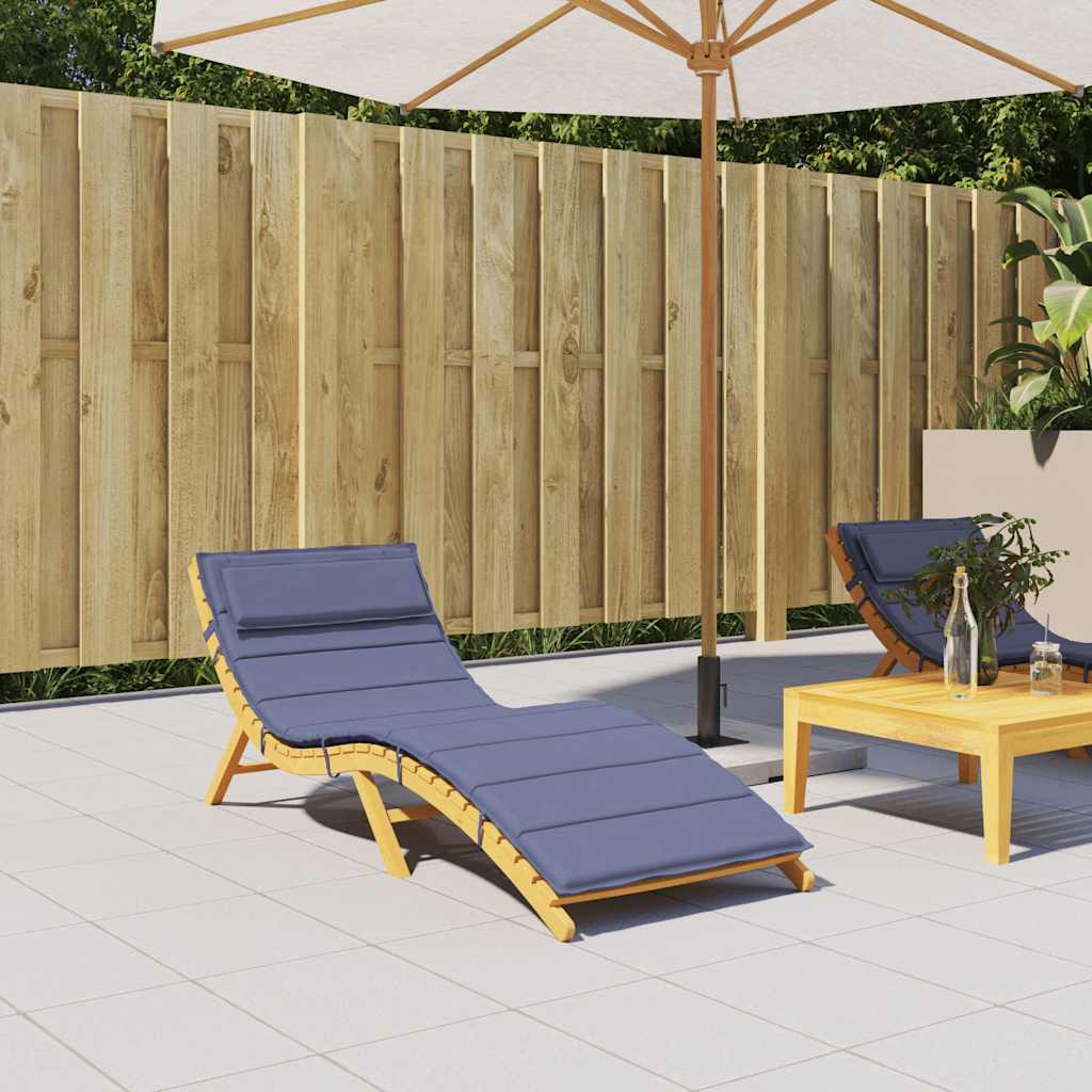 VidaXL Ligbedkussen 180x60x4 cm oxford stof marineblauw