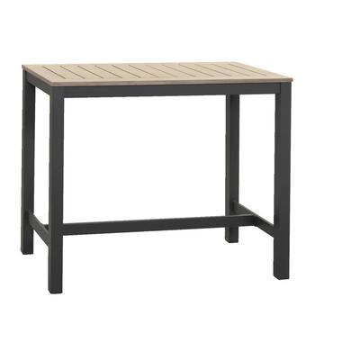 Le Sud Bartafel Tarn - aluminium/eucalyptus - 105x130x65 cm