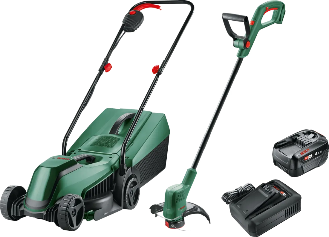 Bosch EasyMower 18V-32-200 +  Easygrasscut 18 +  Starterset 18V 4,0 Ah