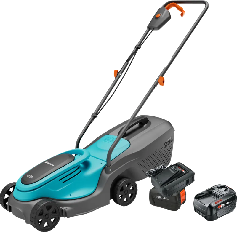 Gardena PowerMax 30/18V P4A Set + Bosch Starterset 18V 4,0 Ah