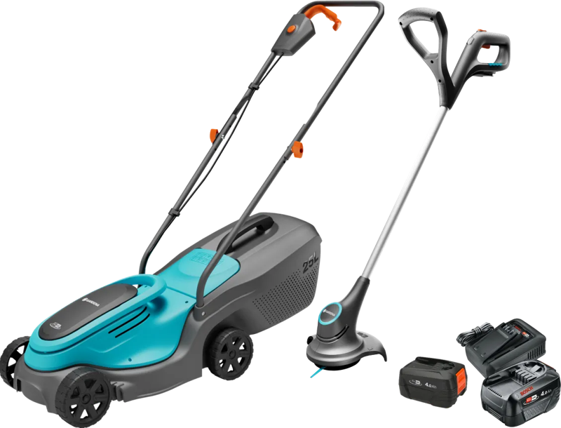 Gardena PowerMax 30/18V P4A Set +  SmallCut 23/18V P4A Solo + Bosch Starterset 18V