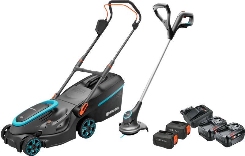 Gardena PowerMax 37/36V P4A Set +  SmallCut 23/18V P4A + Bosch Starterset 18V(2x)