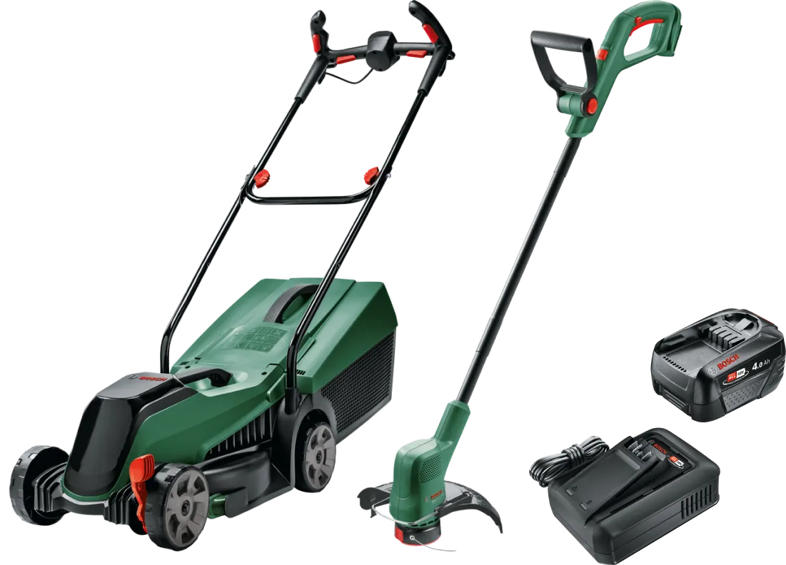 Bosch CityMower 18V-32 +  Easygrasscut 18 (zonder accu) +  Starterset 18V 4,0 Ah
