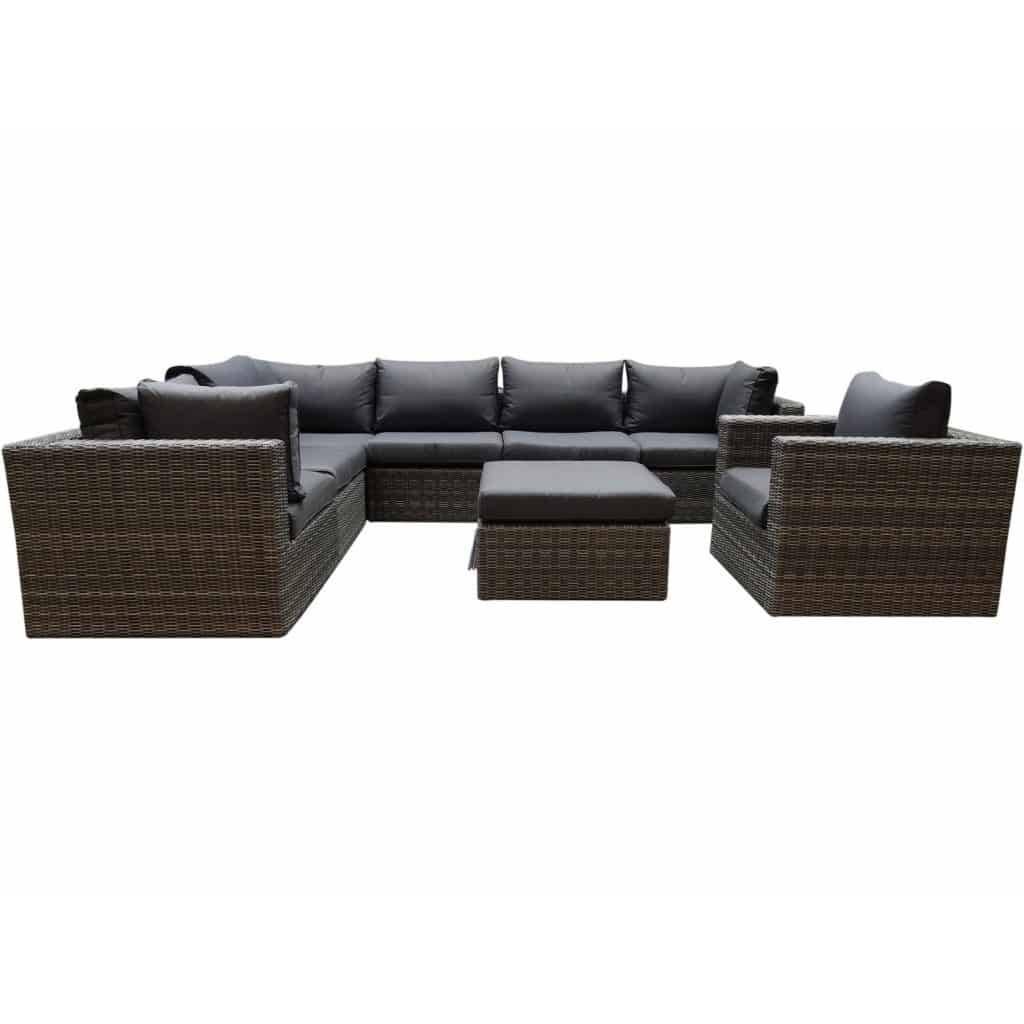 AVH-Collectie Rio hoek loungeset 8-delig antraciet