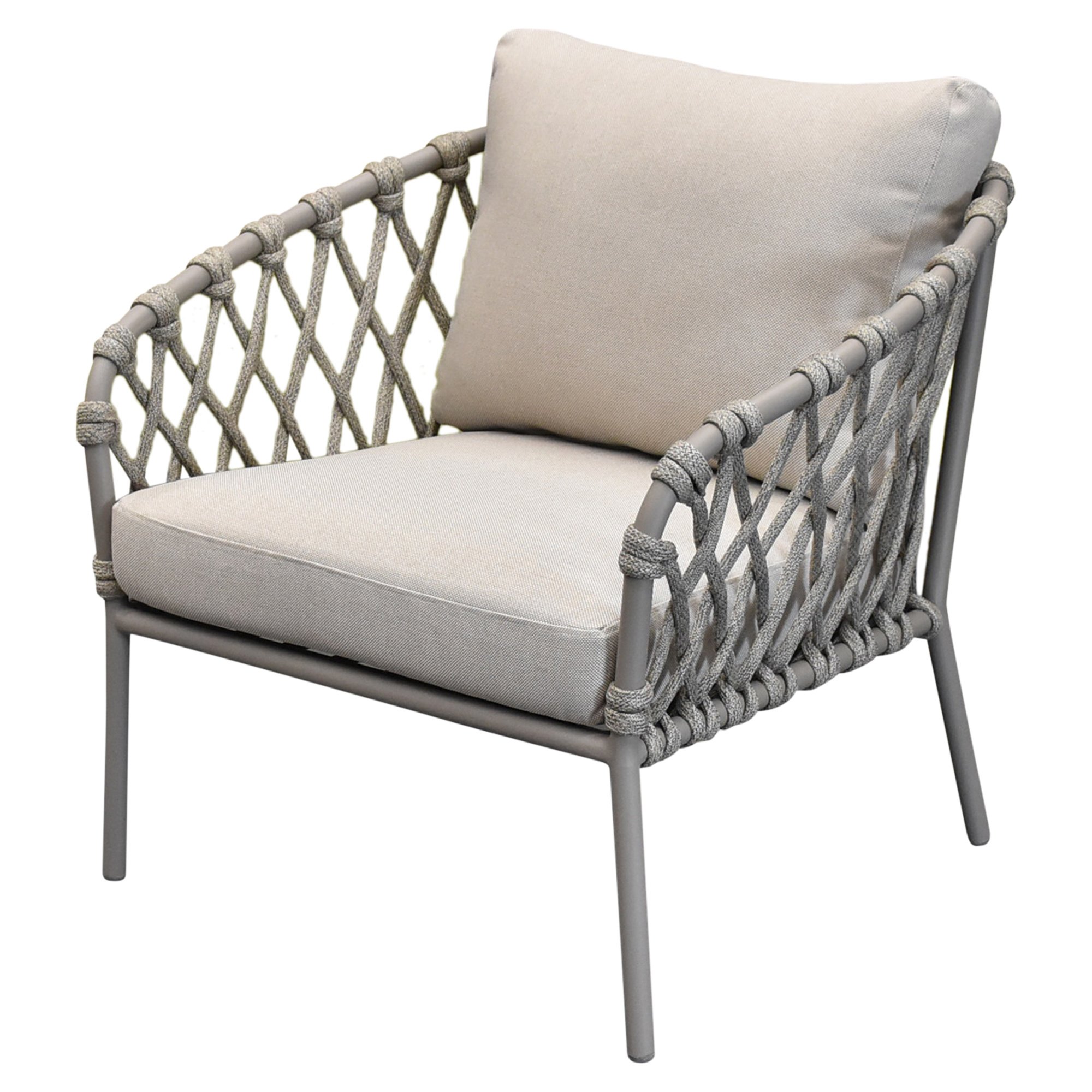 AVH-Collectie Monte Rosa lounge tuinstoel naturel bruin rope