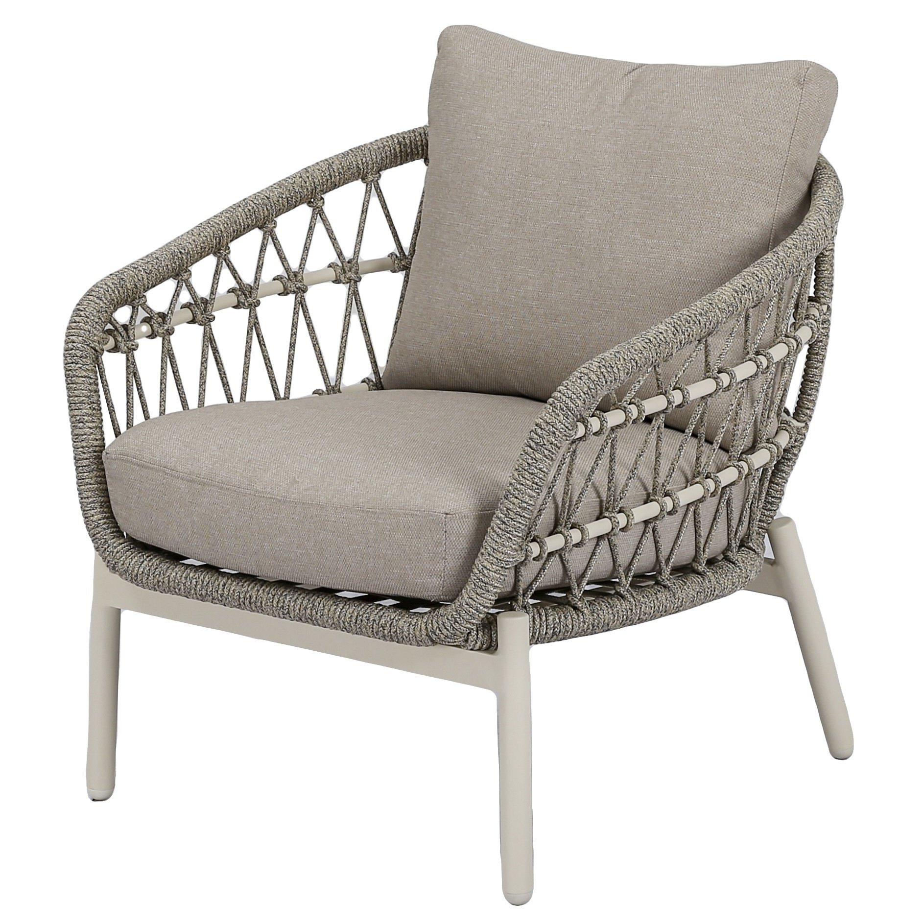 AVH-Collectie Arezzo low lounge dining tuinstoel natural sand