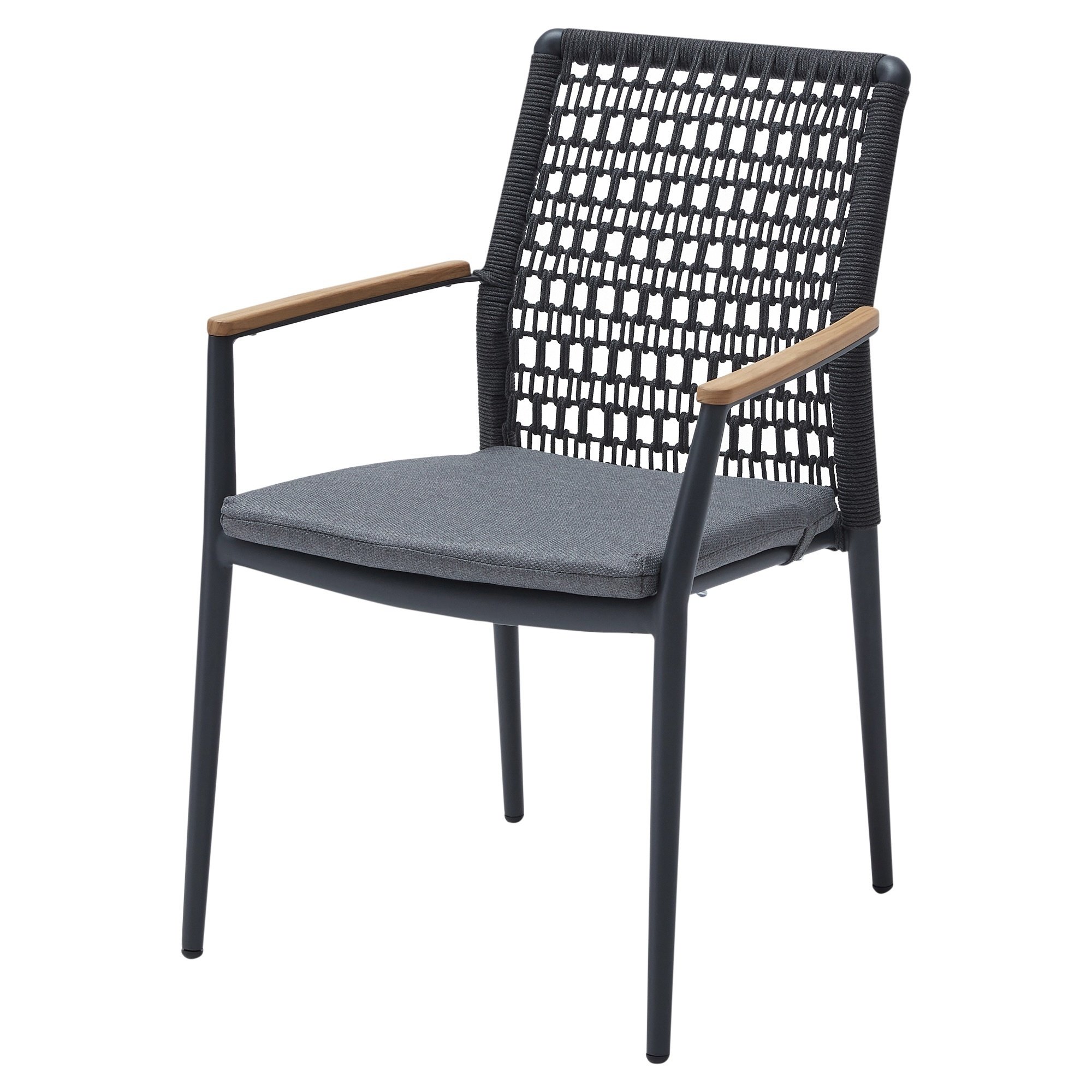AVH-Collectie Salta dining tuinstoel rope aluminium antraciet stapelbaar
