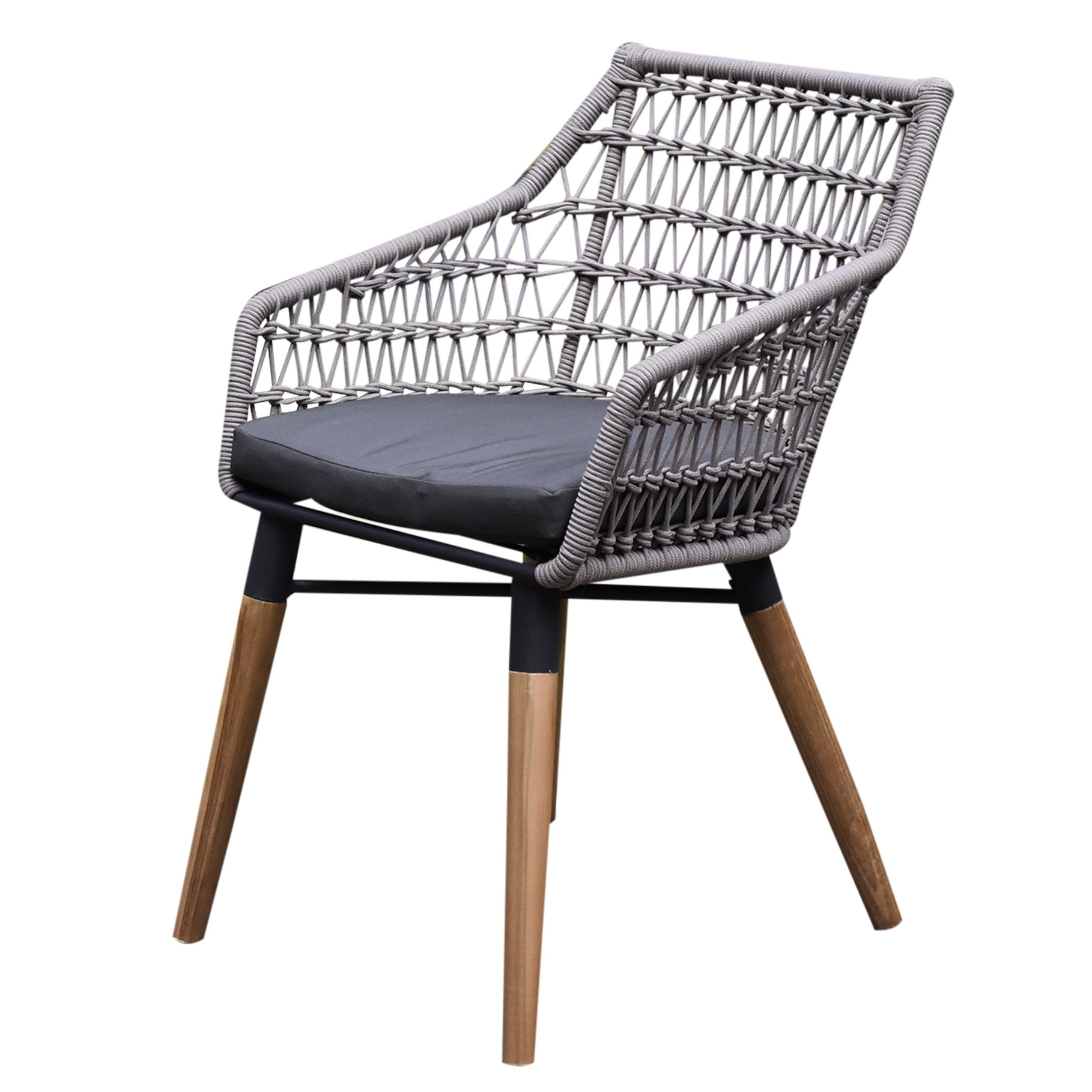 AVH-Collectie Ribe dining tuinstoel rope teak poten