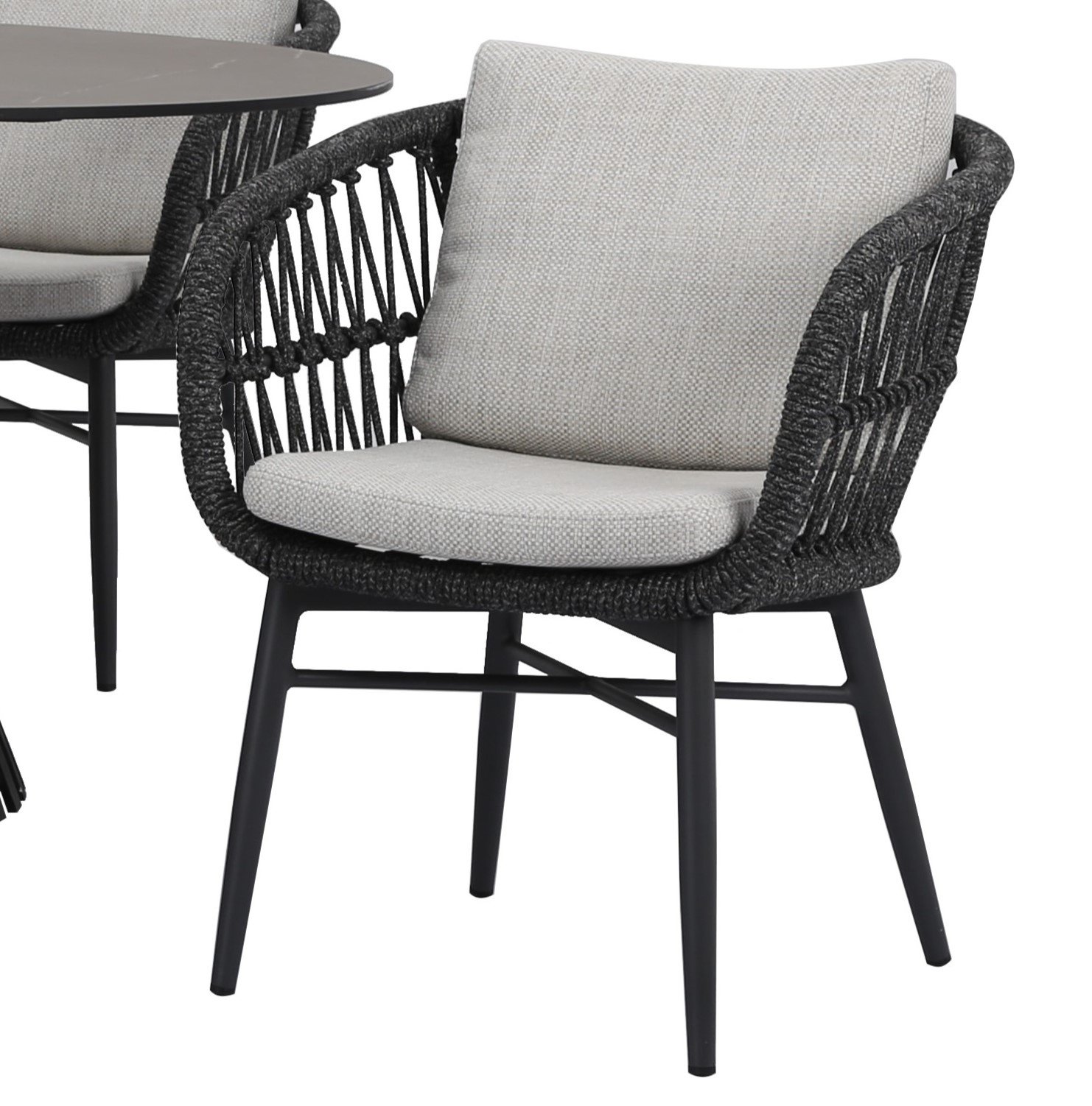 AVH-Collectie Arezzo dining tuinstoel antraciet rope