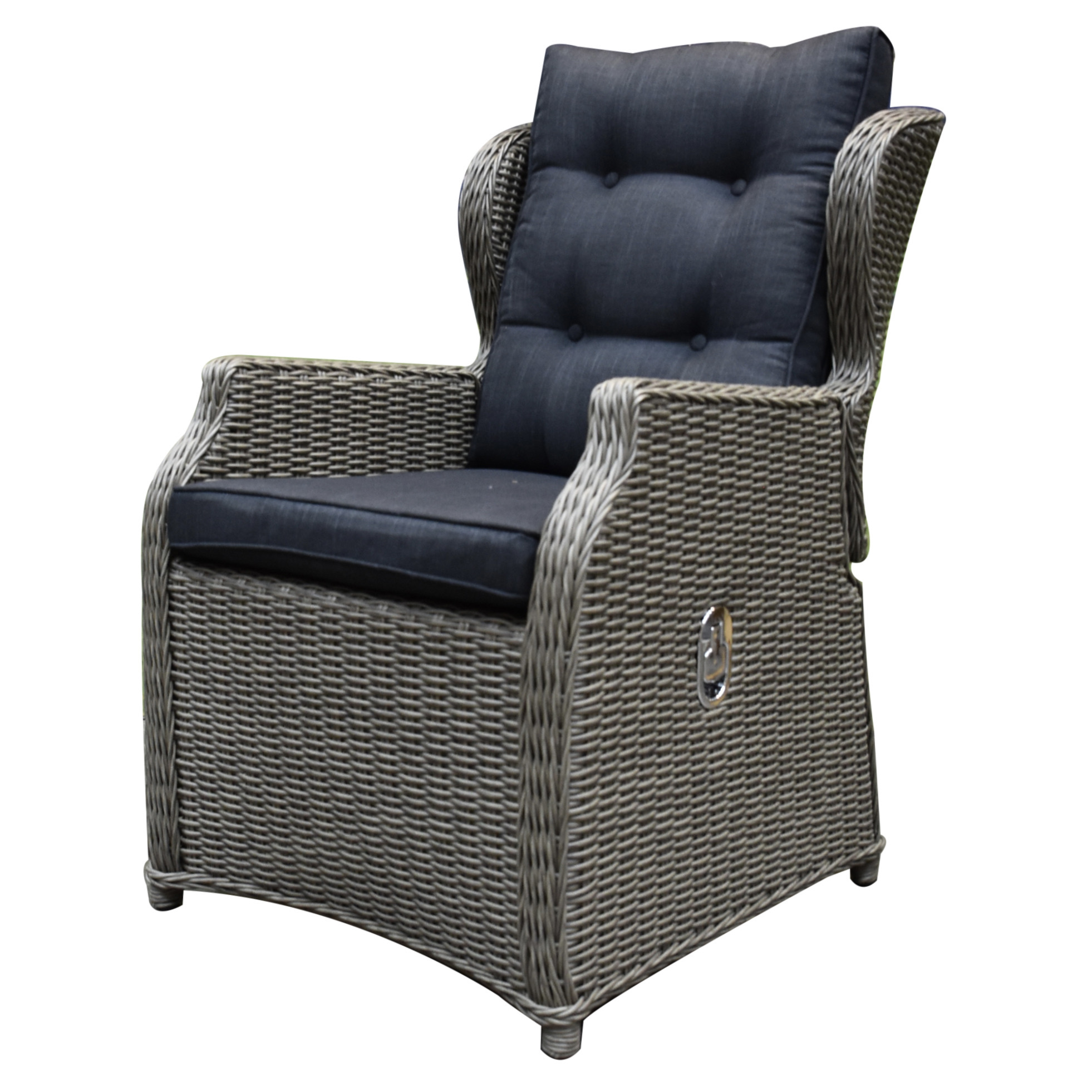 AVH-Collectie Ibiza dining stoel verstelbaar grijs wicker