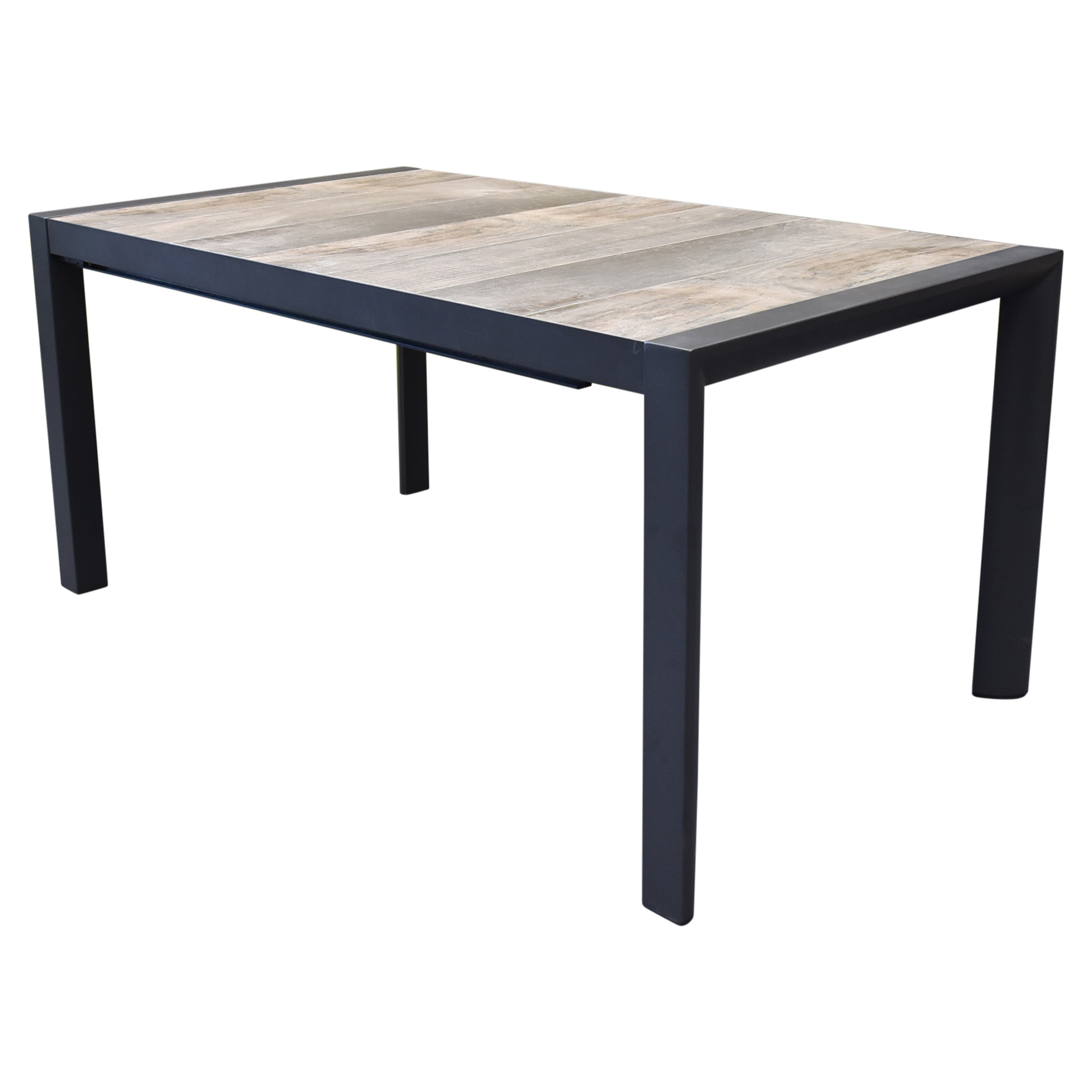 AVH-Collectie Anvaya dining tuintafel 154-214x90 xH74 cm uitschuifbaar aluminium antraciet