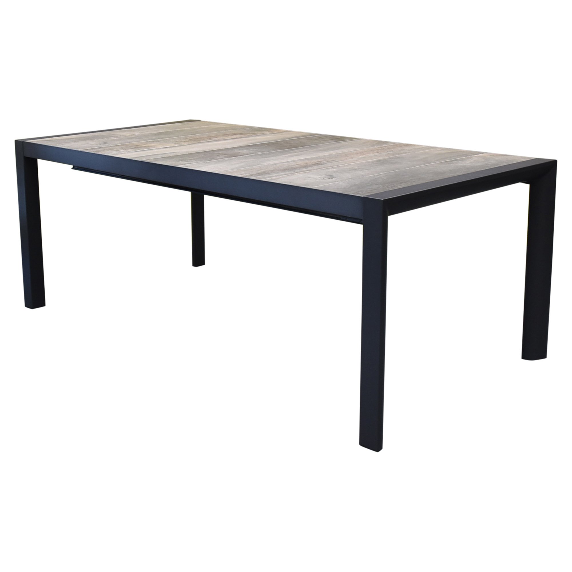 AVH-Collectie Anvaya dining tuintafel 194-254x100xH74 cm uitschuifbaar aluminium antraciet