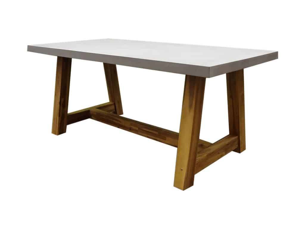 AVH-Collectie Veltis dining tuintafel 200x100xH77 cm acacia– polystone blad