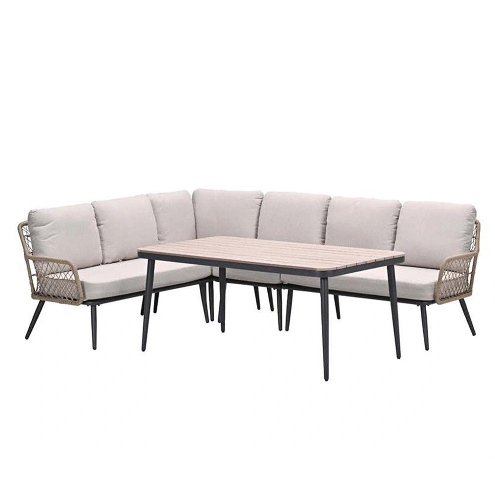 Garden impressions Allasio Lounge- diningset 5 dlg Dessert Sand - 
