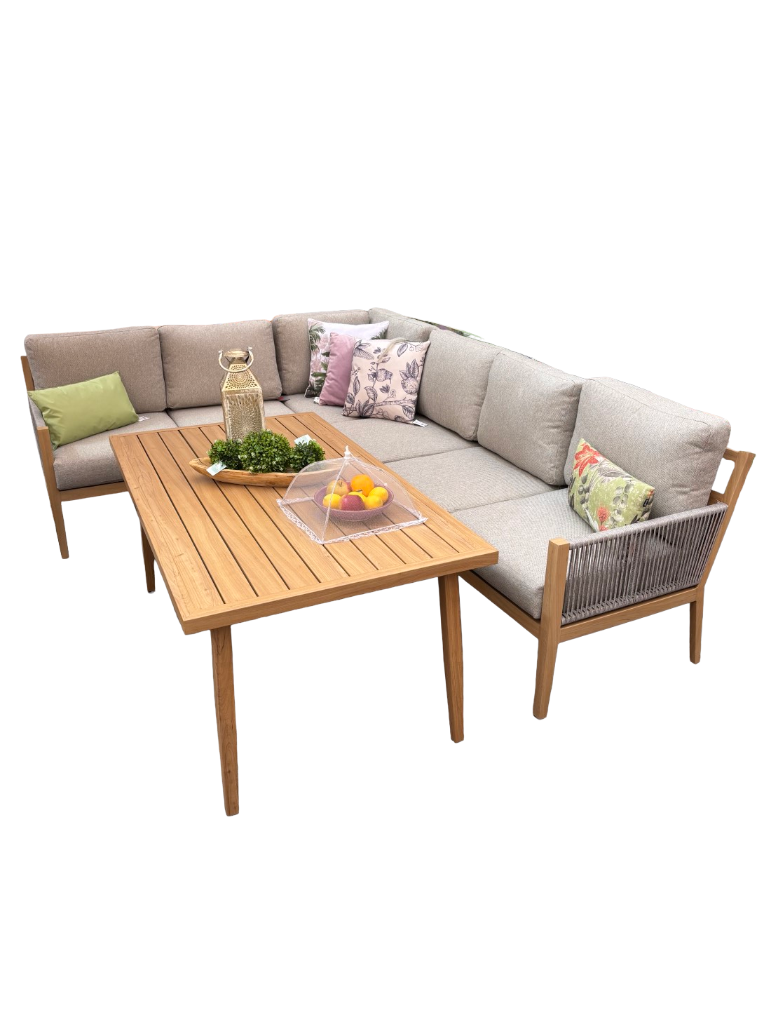 Driesprong collection Sardinia loungeset grijs/teak 5-delig - 